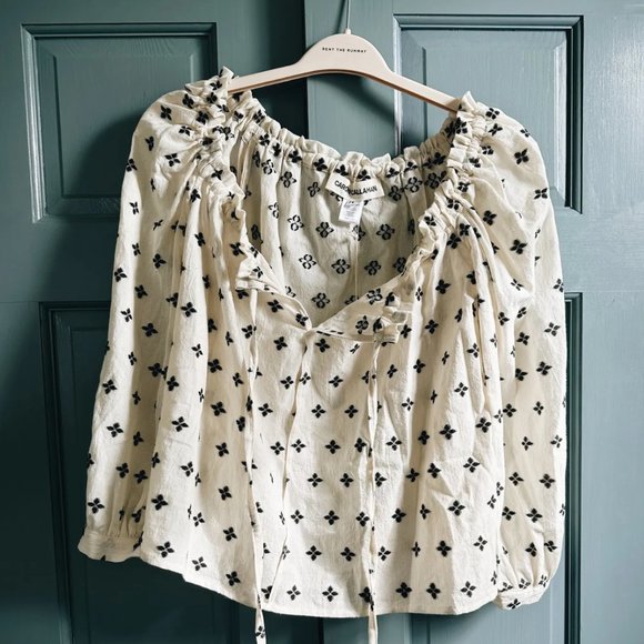 NWT CARON CALLAHAN - emma top in jet blossom fil coupé - Picture 3 of 8